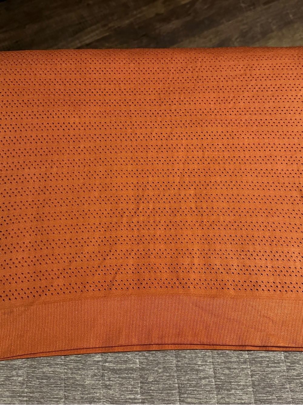 lululemon athletica Rust Orange Perforated Crewneck Top - Picture 3 of 3